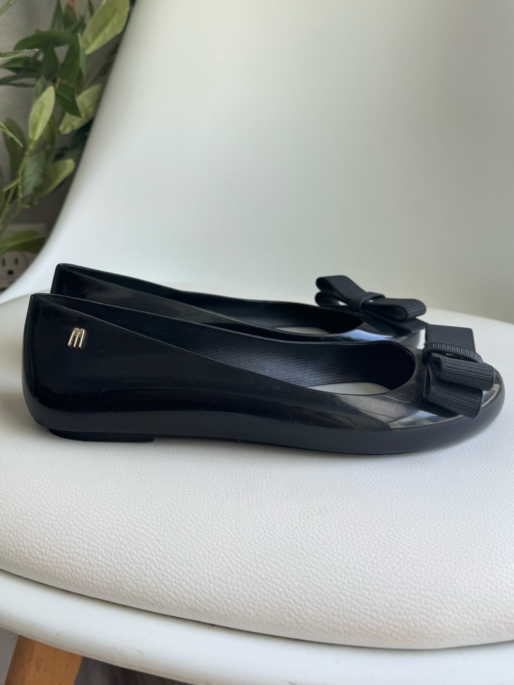 Melissa + Jason Wu Black Bow Jelly Ballet Flats Size 7 Balletcore Designer